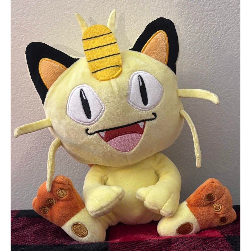 2018 WCT Wicked Cool Toys Meowth Pokemon Plush 8.5" Kanto Nintendo